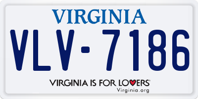 VA license plate VLV7186