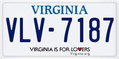 VA license plate VLV7187