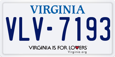 VA license plate VLV7193