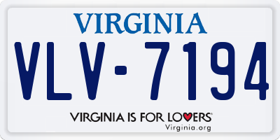 VA license plate VLV7194