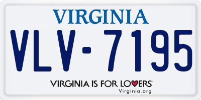 VA license plate VLV7195