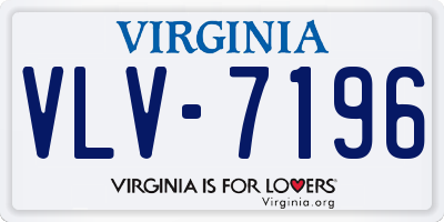 VA license plate VLV7196