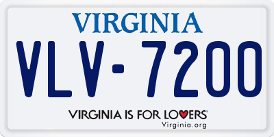 VA license plate VLV7200