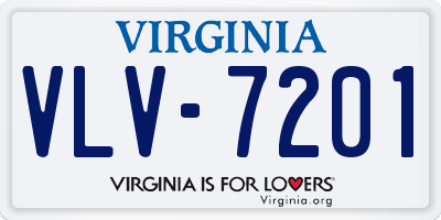 VA license plate VLV7201