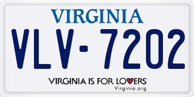 VA license plate VLV7202