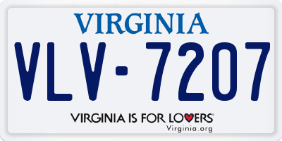 VA license plate VLV7207