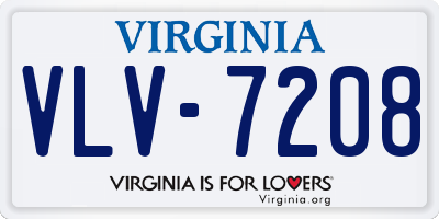 VA license plate VLV7208