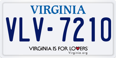 VA license plate VLV7210