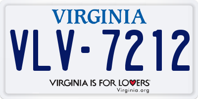 VA license plate VLV7212