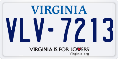 VA license plate VLV7213