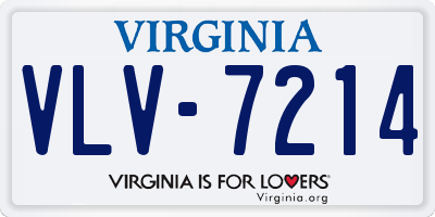 VA license plate VLV7214