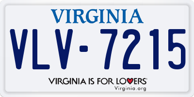 VA license plate VLV7215