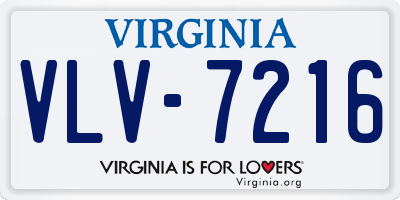 VA license plate VLV7216