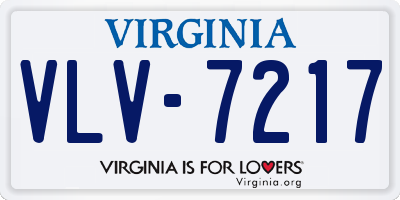 VA license plate VLV7217