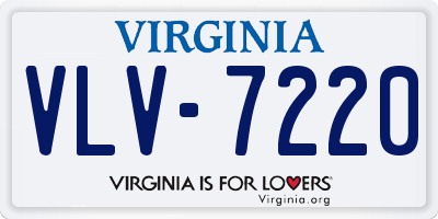 VA license plate VLV7220