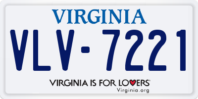 VA license plate VLV7221