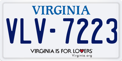 VA license plate VLV7223