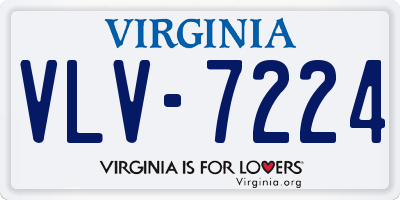 VA license plate VLV7224