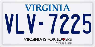 VA license plate VLV7225