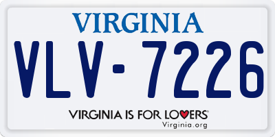 VA license plate VLV7226