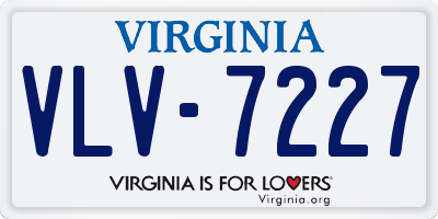 VA license plate VLV7227