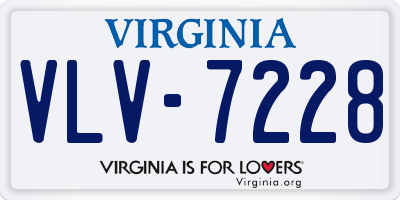 VA license plate VLV7228