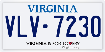 VA license plate VLV7230