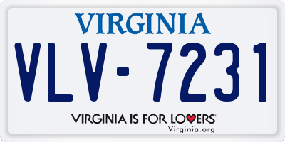 VA license plate VLV7231