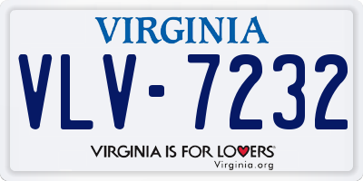 VA license plate VLV7232