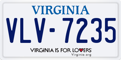 VA license plate VLV7235