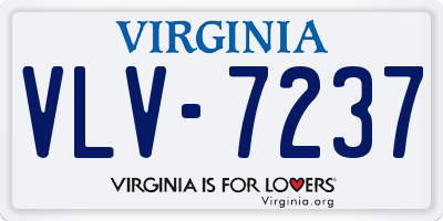 VA license plate VLV7237