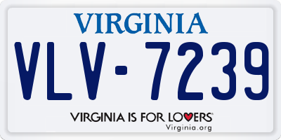 VA license plate VLV7239