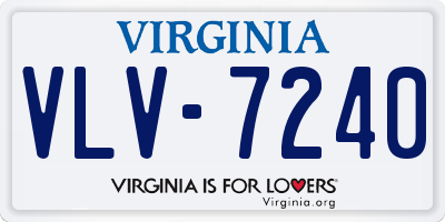 VA license plate VLV7240