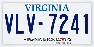 VA license plate VLV7241