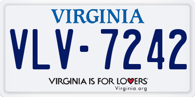 VA license plate VLV7242