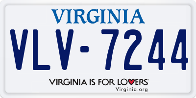 VA license plate VLV7244