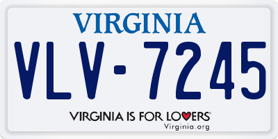 VA license plate VLV7245