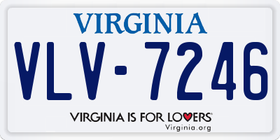 VA license plate VLV7246