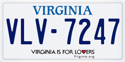 VA license plate VLV7247