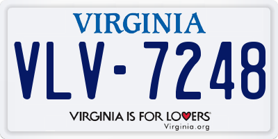 VA license plate VLV7248