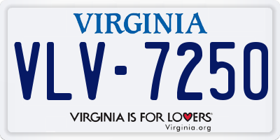 VA license plate VLV7250