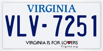 VA license plate VLV7251