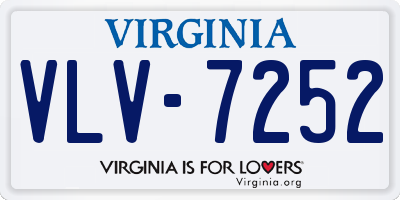 VA license plate VLV7252