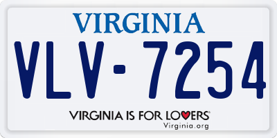 VA license plate VLV7254