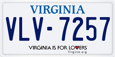 VA license plate VLV7257