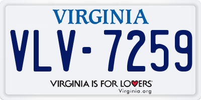 VA license plate VLV7259