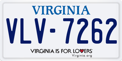 VA license plate VLV7262