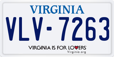 VA license plate VLV7263