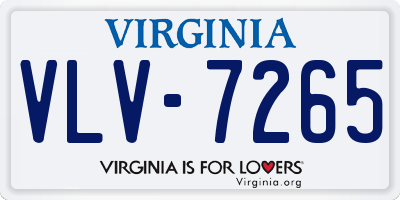 VA license plate VLV7265