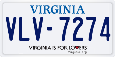 VA license plate VLV7274